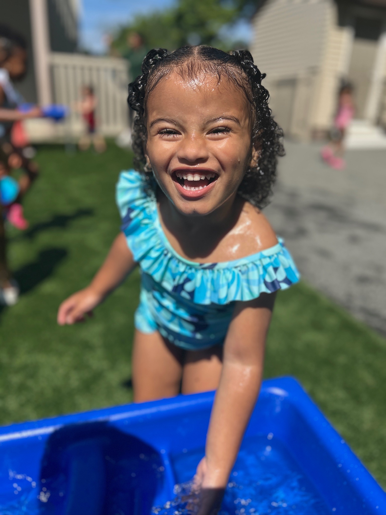 Water play fun in summer